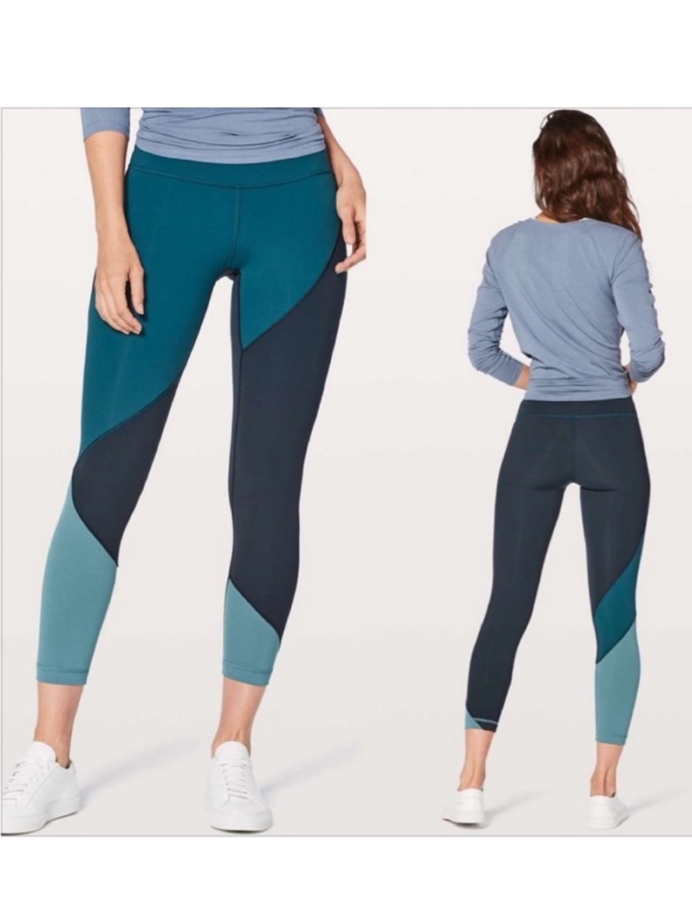 Lululemon Wunder Under High Rise 7/8 Tight SE Nile Blue Nocturnal Teal Size 6